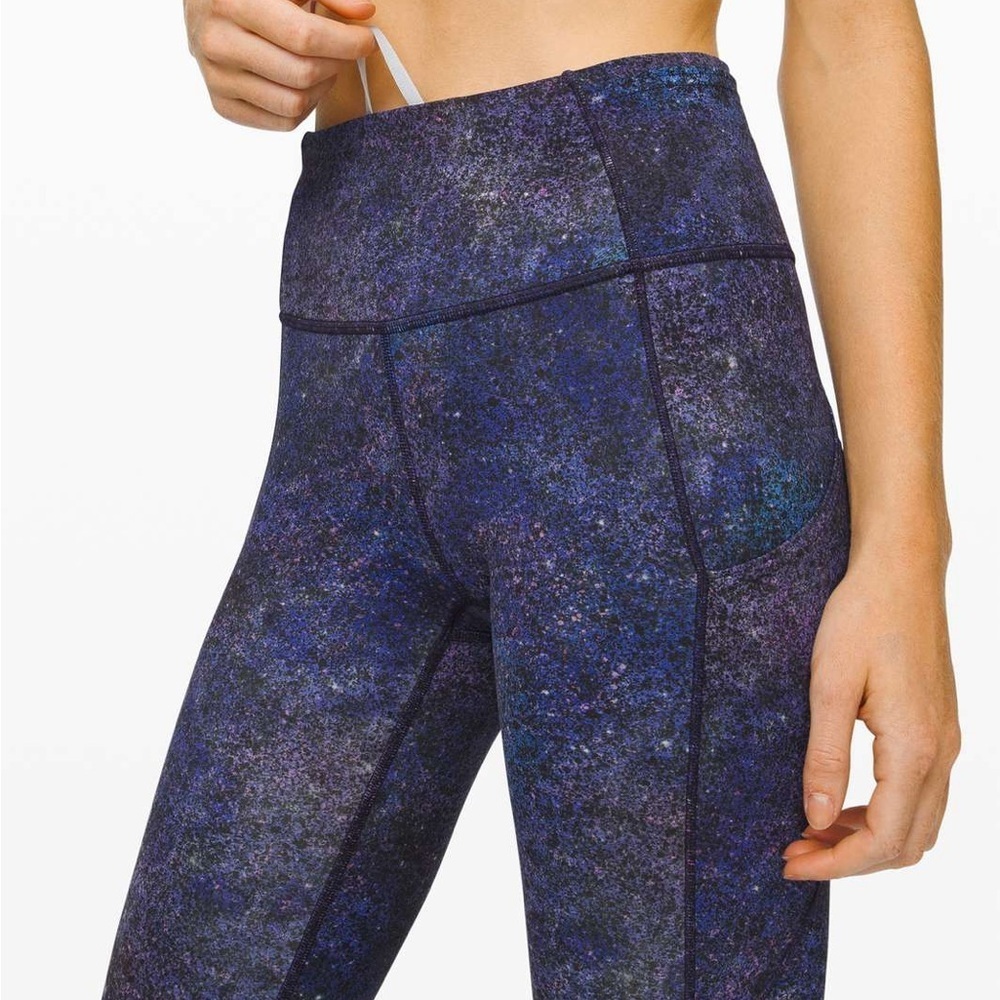 Lululemon Fast and Free Tight 11 25" *Nulux Polar Lights Blue Multi - Picture 10 of 13